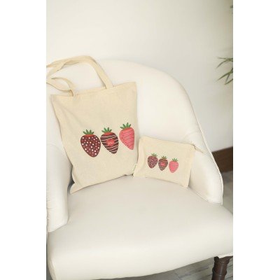 Totebag Fresas y chocolate