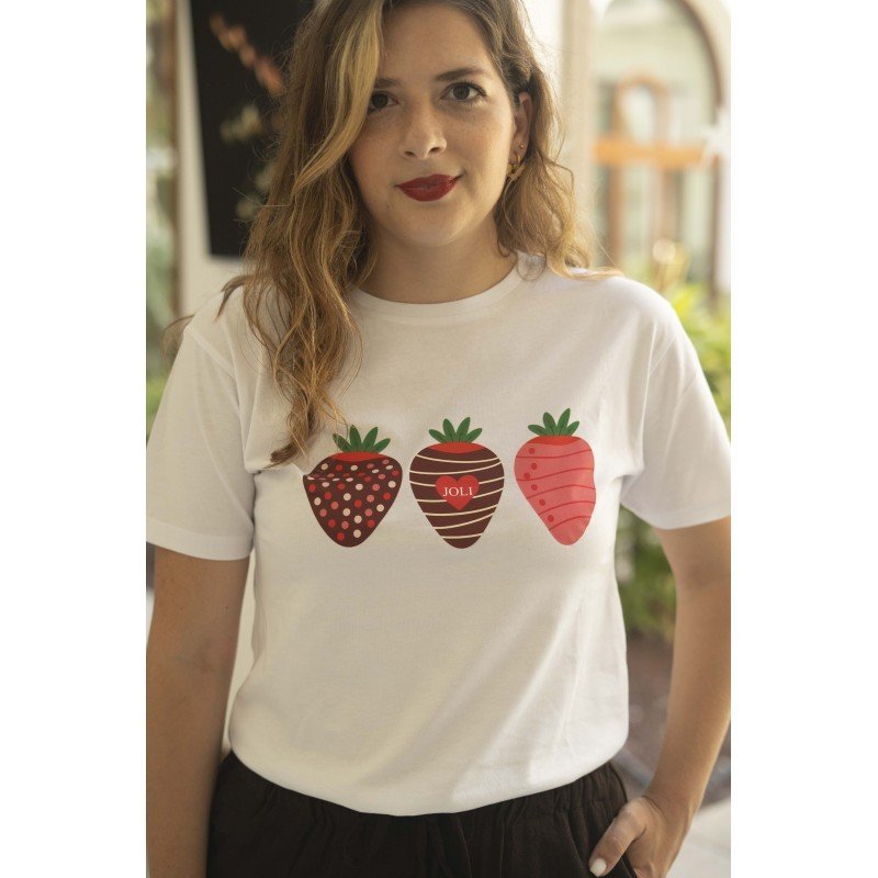 Camiseta Fresas y chocolate