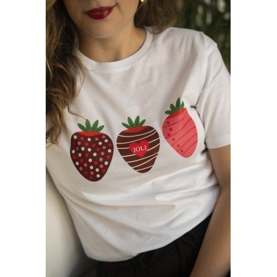 Camiseta Fresas y chocolate