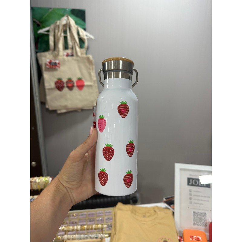 Botella Fresas y chocolate