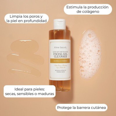 Gel limpiador facial piel sensible