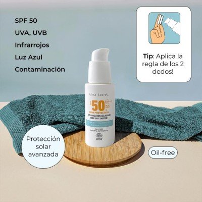 Protector solar facial SPF50 sin color